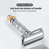 BAILI Butterfly Double Edge Safety Razor Rust-Proof Reusable Manual Wet Shaving Shaver for Men Women with Mirrored Travel Case BD179C