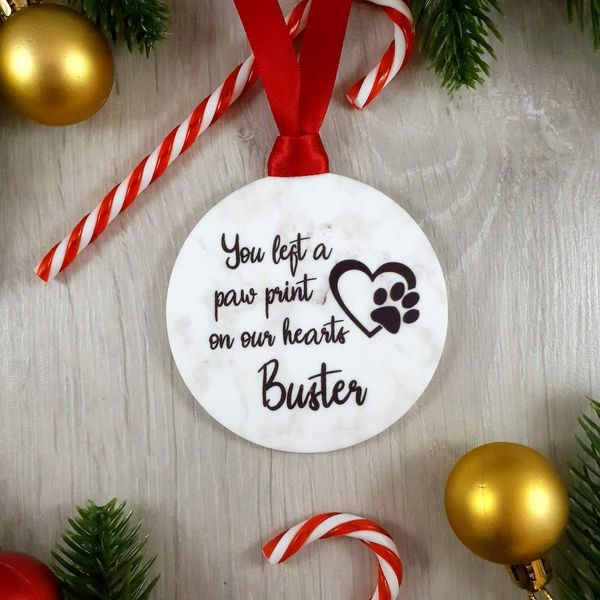 My Pretty Little Gifts Personalised Pet Memorial Bauble Tree Decoration