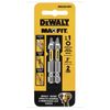 DeWalt SQ1 Square 2 in. Max Fit Bit, DWA2SQ1MF2, (2-Pack)