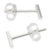 Touch Jewellery 925 Sterling Silver Rectangular Bar Stud Earring