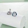 TOUPOP - 925 Sterling Silver 925 Round Crystal, Sterling Silver Crystal, Crystal