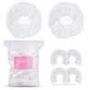 Shower Caps, MORGLES 100 PCS Clear Plastic Hair Caps Waterproof Disposable Shower Caps Plastic Hair Bath Caps Shower Caps Bulk for Women Hair Salon Home Use