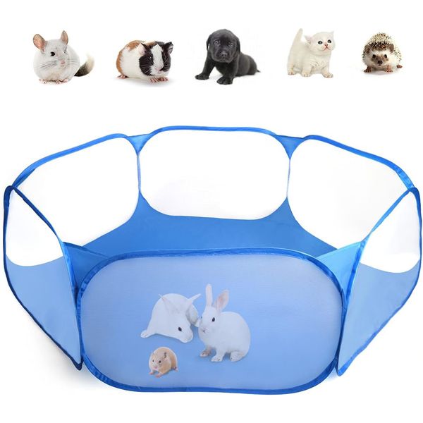 Guinea Pig Cage Rabbit Cage Indoor with Mat Playpen Perfect Size for Small Pet