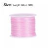 sourcing map Elastic String Stretchy Cord Bracelet Thread Craft Wire Rope for Bracelets, Beading, DIY Making, Pink, 2 Rolls
