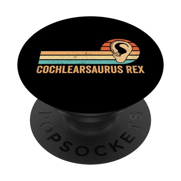 Deaf Pride Cochlear Implant Dinosaur Trex Cochlearsaurus Rex PopSockets Swappable PopGrip