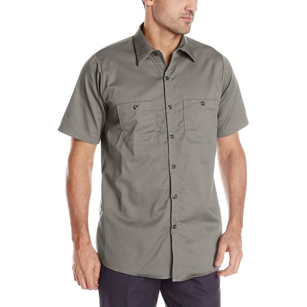 Red Kap mens Short Sleeve Wrinkle-Resistant Cotton Work Shirt Graphite Grey 3X-Large/Tall