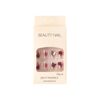 Lwenjing LK15209 Nail Tips, 3D, Handmade, Wedding, Cute, Short, Popular, Japanese Style, Bride Nails, Glossy, Pack of 24