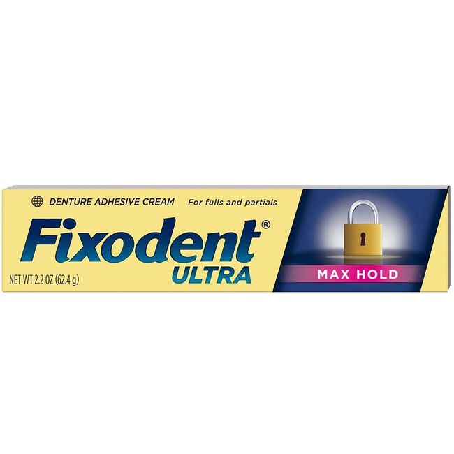  Fixodent Ultra Max Hold Dental Adhesive (2.2 oz. 3 pk.) :  Health & Household