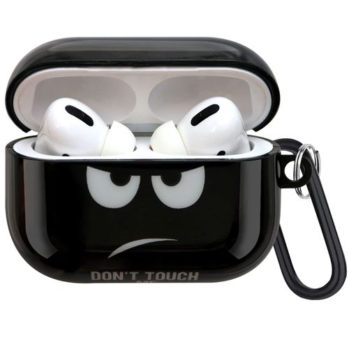 ZPYOU Compatible with AirPods Pro 1st Generation Case Don't Touch Me for Airpods Pro 2019 Cover with Keychain Soft Cute Shell Charging Cases -Big Eyes