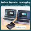 MISYNLON USB 2.0 Sharing Switch 2 in 1 Out, USB B Printer Selector, USB Switcher 2 Computers Sharing KVM Switch for Printer,Scanner,Keyboard, Include 3pcs USB A to B 59inch Print Cables