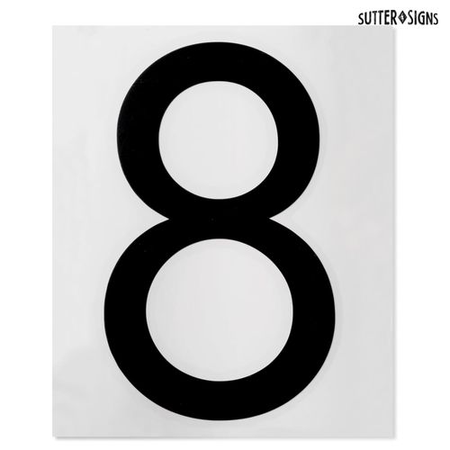 Large Number Stickers 6 Inch, 0-9 | Weatherproof Vinyl Stick On Adhesive Mailbox Numbers for Outside House Address, Door, Window, Cars (Jost)
