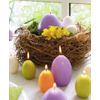 CandleCorner Egg Candles, Set of 2, Medium, Size 2, Approx. 9 x 6 cm, white
