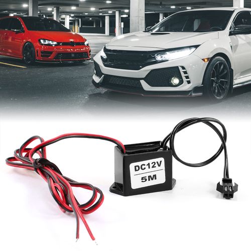 uxcell Red Black Cable EL Wire Neon Glow Strip Light Driver Unit Inverter DC 12V