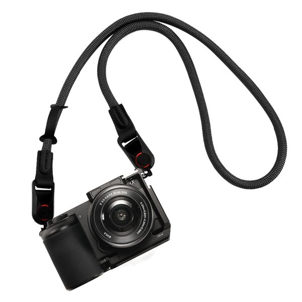 [Tadong] Camera Strap Neck Strap Shoulder Strap Climbing Rope Round Strap for SLR Mirrorless Compact Camera, Black