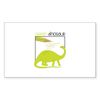 CafePress Green Dinosaur Sticker Rectangle Bumper Sticker Car Decal