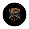 Camping Squad Retro Tent & Campfire Graphic Tee PopSockets Adhesive PopGrip