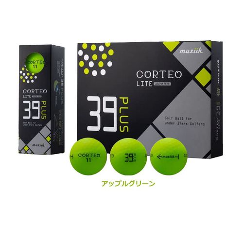 Muziik Corteo 39 PLUS Golf Balls, 1 Dozen Head Speed and Less (Apple Green)