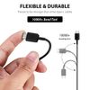 Authentic Short Two 8inch USB Type-C Cable for Nokia 9 Also Fast Quick Charges Plus Data Transfer! (White+Black)