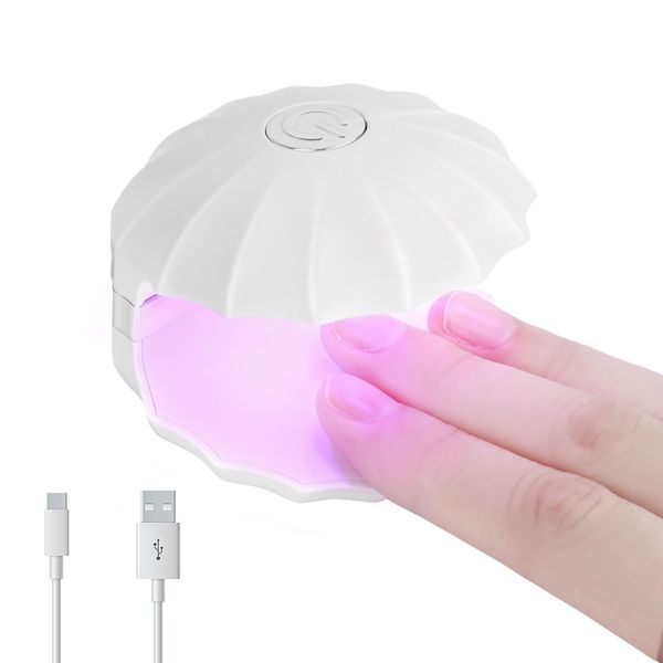 Nail Light, Nail Dryer, Handy Light, UV Light, Nail Parts, Nail Machine, 18 W, 5 LEDs, Rechargeable, LED Nail Dryer, Easy to Carry, Gel Nails, LED Light, Curing Light, Timer Settable, Gel Nails, Resin