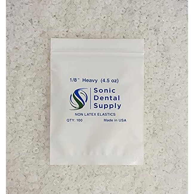 Sonic Dental - Clear Non Latex 1/4 Heavy 4.5 oz - Orthodontic