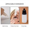 kuou 100 Pcs Squeezable Dropper Bottles, Translucent Plastic Eye Liquid Empty Dropper 10ml