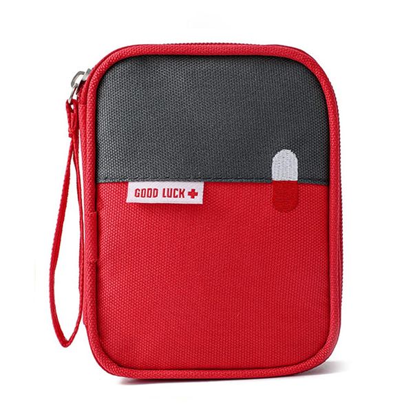 Suitcase Company GPT Cloth First Aid Kit, Medicine Box, Medical Pouch, Mini Size, Portable, Small, Compact, Stylish, Cute, Storage, Medicine Storage, Disaster Prevention, First Aid, First Aid, red