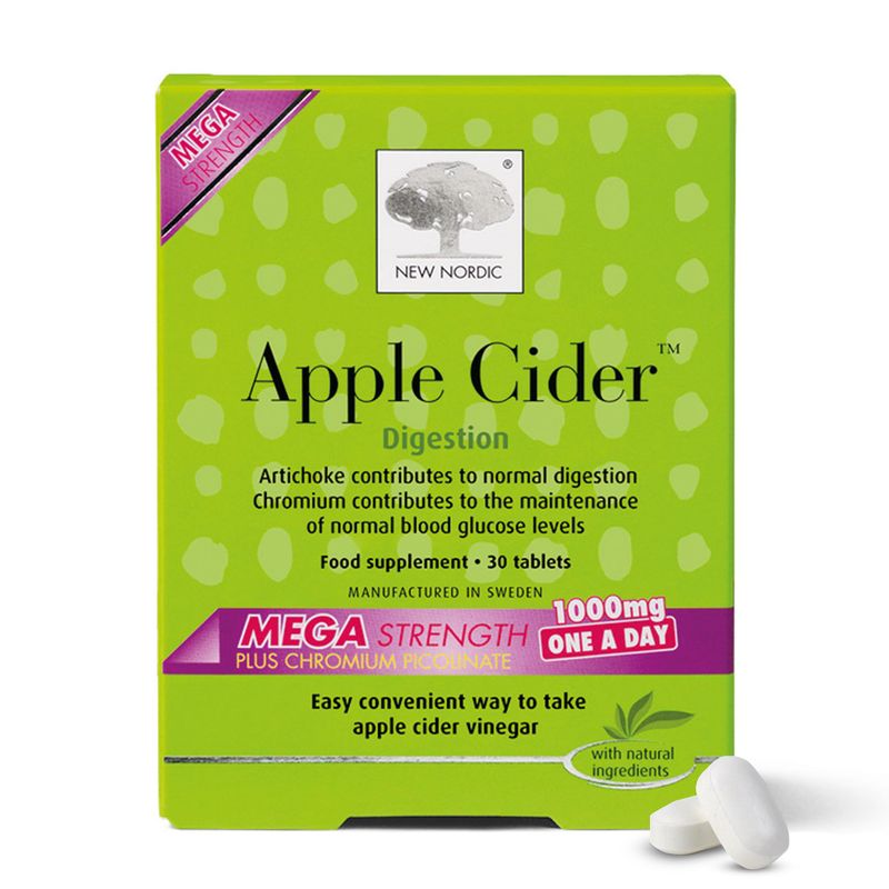 New Nordic Apple Cider Vinegar Tablets - 1000 mg ACV with The Mother ...