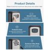 Puroma Security Key Lock Box, 4-Digit Combination Waterproof Lock Box Key Sto...