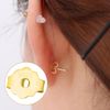 16 PCS Sterling Silver Earring Backs - Butterfly Backs, White Gold Plated, Sterling Silver