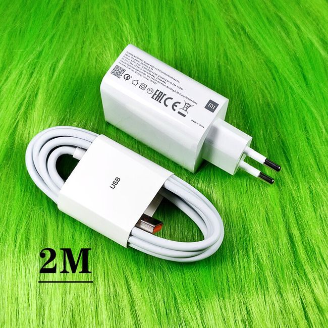 33W Charger Xiaomi Original Turbo Charge EU US Cargador Usb Type C Cable  Adapter Redmi Note