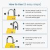 Sparkiva Combination Padlock with Code, 4 Digit Heavy Duty Padlock Weatherproof & Rust-Resistant Gym Locker Padlocks for School & Garage – Secure & Durable Code Padlock,Yellow