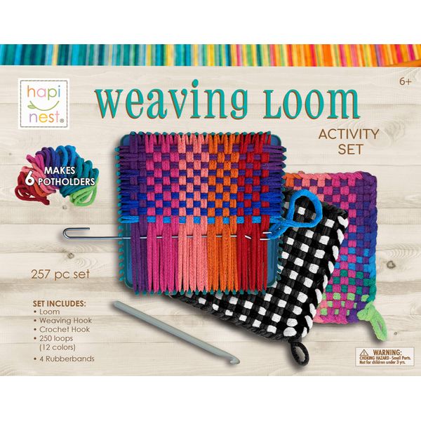 Hapinest Make Your Own Potholders Weaving Loom for Kids, Weaving Loom Kit, Pot Holder Loom Kit for Beginners, Potholder Loops Arts and Crafts Kit for Kids Girls Boys Ages 6 7 8 9 10-12 Years Old & Up