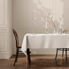Home Direct Large Rectangular Fabric Tablecloth 140x200cm 55"x78" Cream