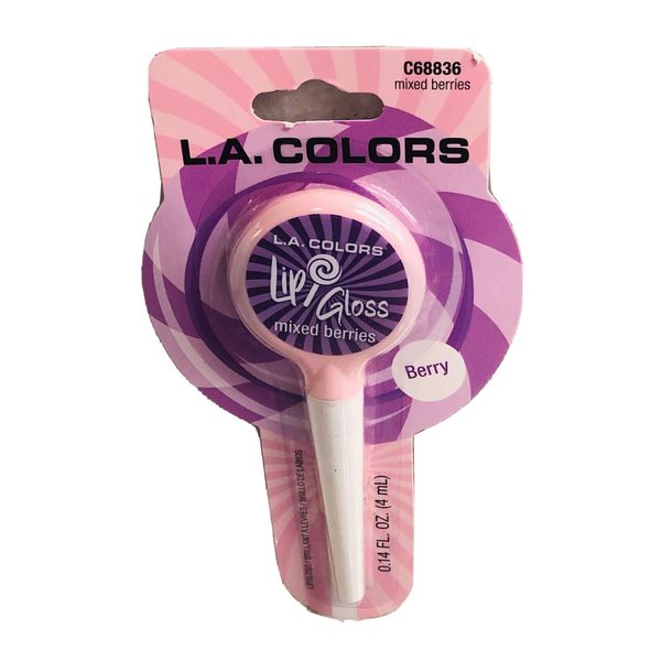 L.A.Colors C68836 Mixed Berries Lip Gloss/Brillo de Labios-0.14floz/4ml