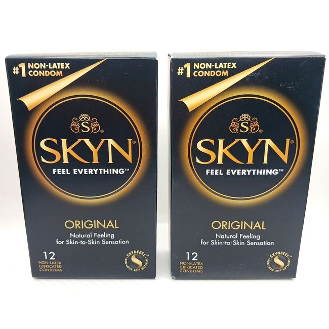 24 Total (2x12) Sealed SKYN Original Lubricated Non-Latex Condoms EXP: 9/30/2024