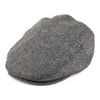 Jaxon & James Marl Tweed Flat Cap - Black Large