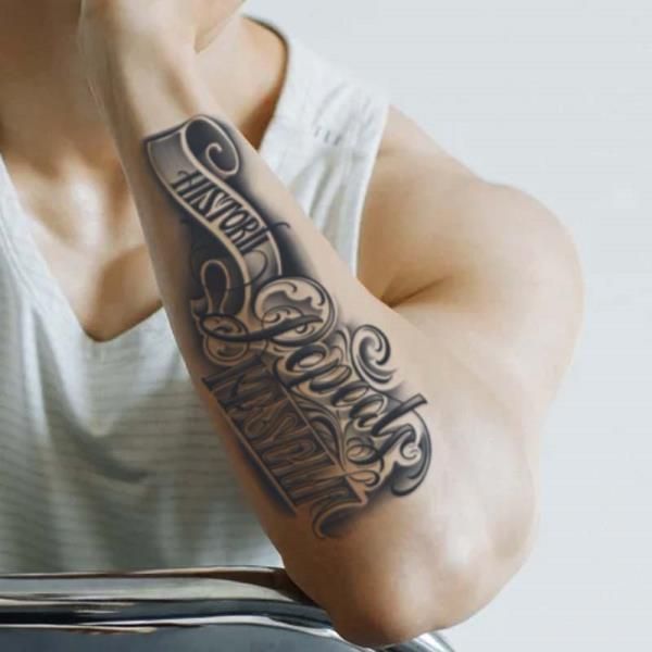 Custom Font Waterproof Temporary Tattoo, Lasts 1-2 Weeks, Realistic Semi-Permanent Fake 1PC