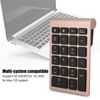 Bluetooth Number Pad, 22 Keys Numeric Keypad Portable Mini Keyboard for Laptop Desktop PC Notebook (rose gold)
