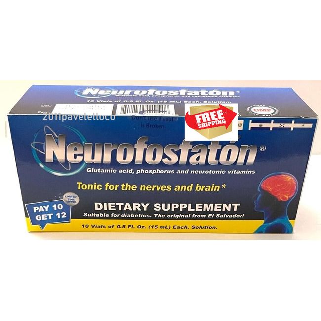 Neurofosfaton Tonic for NERVES AND BRAIN - PARA NERVIOS Y CEREBRO vitamins -2025