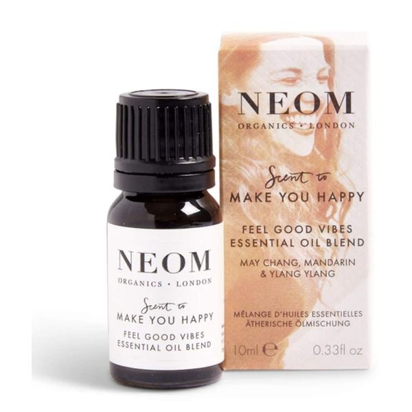 NEOM - Feel Good Vibes Essential Oil Blend, 10ml | Mandarin & Ylang Ylang | Scent to Make You Happy Range