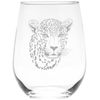 Leopard stemless wine glass, 17 oz.
