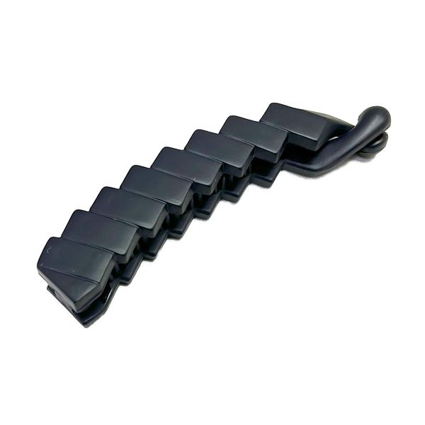 Square, Matte Black Banana Clip, Stays in Place