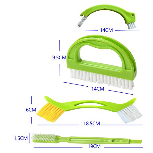 Cleaning Brush, Set of 4, Dirt Remover, Gap, Convenient, Cleaning Tools, Stick, Kitchen, Washstand, Bathroom, Toilet, Sash, Air Conditioner