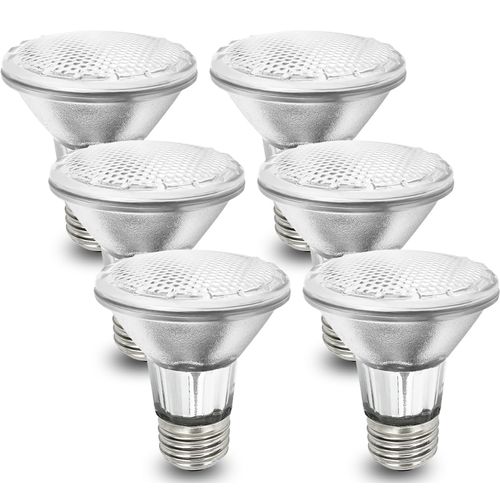 Par20 Bulbs, 6 Pcs 120V 50W Par20 Flood Light Bulbs, E26 Medium Base Long Lasting Life High Output Reflector Flood Lights -Warm Light