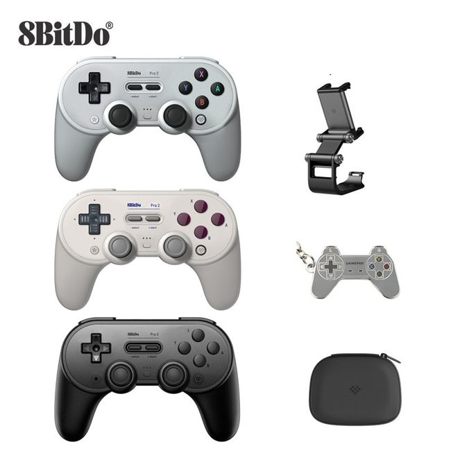  8Bitdo Pro 2 Bluetooth Controller for Switch/Switch OLED, PC,  macOS, Android, Steam & Raspberry Pi (Black Edition) - Nintendo Switch &  Sn30 Pro Bluetooth Gamepad (Gray Edition) - Nintendo Switch 