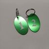 Sourcemall Aluminum Alloy Numbered Tags with Key Ring (Green, 1-10)