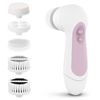 Waterproof Facial Cleansing Spin Brush Set with 5 Exfoliating Brush Heads - E...