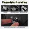 4 PCS USB LED Car Interior Atmosphere Lamp, Portable Mini LED Night Light, Plug-