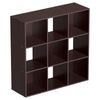 9 Cube Storage Organizer Wooden Bookshelf Display W/5 Removable Back Panel Brown