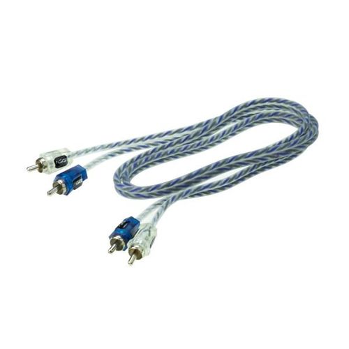 Scosche EFX Vector V3 2-Channel Twisted Pair RCA Interconnect Audio Cables - 2CH OFC Car Stereo Connector Cable - 3 Foot Male to Male
